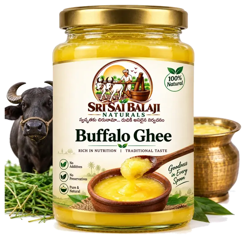 Traditional buffalo ghee jar in Vijayawada