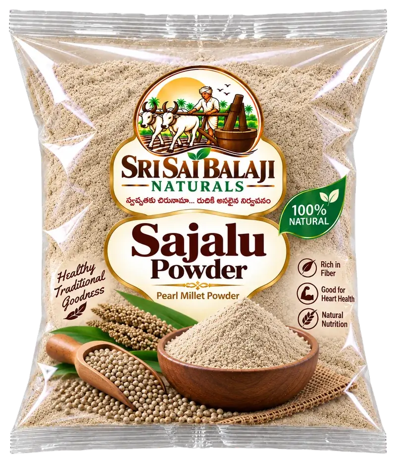 Sajalu powder pearl millet flour packet in Vijayawada